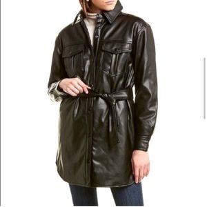 NVLT Womens Vegan Leather Shacket - size small